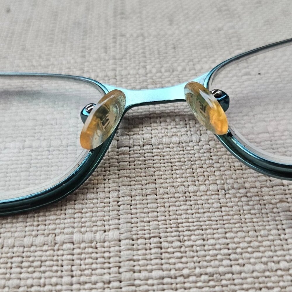 Lilly Pulitzer Teal Frame Glasses with Mint-White Striped Temples - Picture 11 of 13